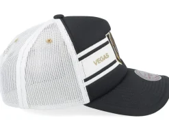 Vegas Golden Knights Sideline Black/White A-frame Trucker - Mitchell & Ness