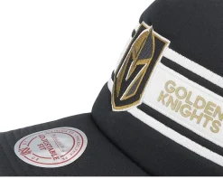 Vegas Golden Knights Sideline Black/White A-frame Trucker - Mitchell & Ness