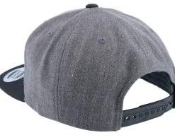 Vegvísir Patch Charcoal Grey/black Snapback - Vikings