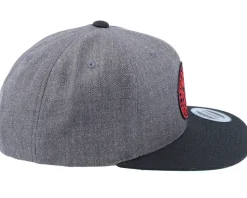 Vegvísir Patch Charcoal Grey/black Snapback - Vikings