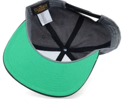 Vegvísir Patch Charcoal Grey/black Snapback - Vikings