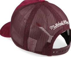Velvet Pinscript Maroon Trucker - Mitchell & Ness