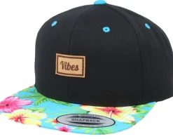Vibes Patch Hawaiian Black/Aqua Snapback - Iconic