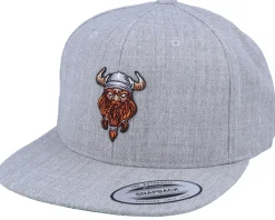 Viking Warrior Patch Heather Grey Snapback