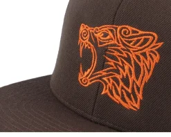 Viking Wolf Orange/Dark Brown Snapback - Vikings