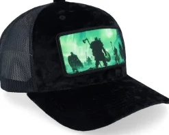 Vikings Aurora Sky Velvet Black A-frame Trucker - Calza Pennello