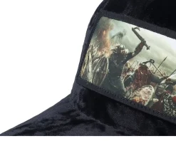 Vikings Fighting Battlefield Velvet Black A-Frame Trucker - Calza Pennello