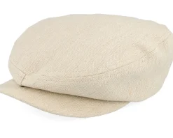 Viktor Herringbone Hemp Natural Flat Cap - CTH Ericson