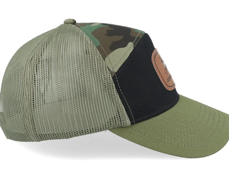 Vintage Patch Dark Green/Camo/Black Baseball Cap Trucker - John Deere
