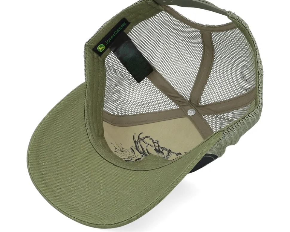 Vintage Patch Dark Green/Camo/Black Baseball Cap Trucker - John Deere