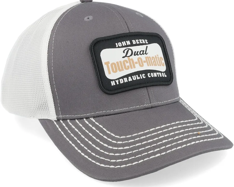 Vintage Touch-o-matic White/Grey Trucker - John Deere
