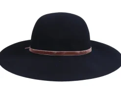 Vintage Wool Floppy Black Sun Hat - Sur la tête