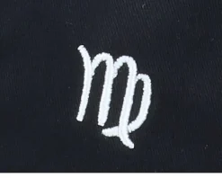 Virgo Sodiac Sign Black Curved Adjustable - Astrology