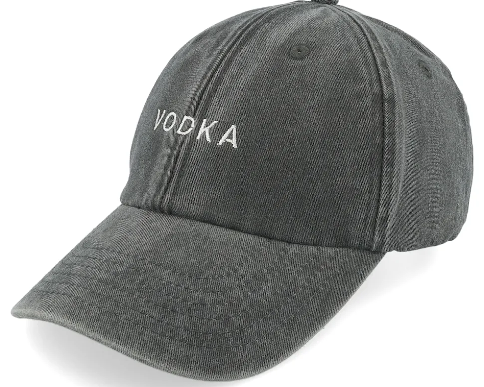 Vodka Vintage Washed Black Dad Cap - Iconic