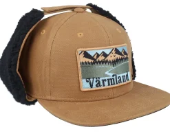 Värmland Canvas Flatbrim Caramel/Black Earflap - Wild Spirit