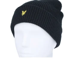 Waffle Beanie Jet Black Cuff - Lyle & Scott