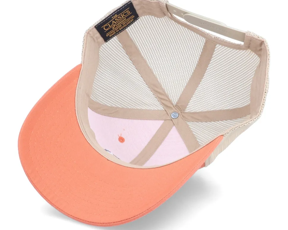 Wanderlust Logo Orange/Khaki Trucker - Wild Spirit