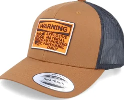 Warning Explosive Material Caramel/Black Trucker - Iconic