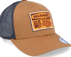 Warning Explosive Material Caramel/Black Trucker - Iconic
