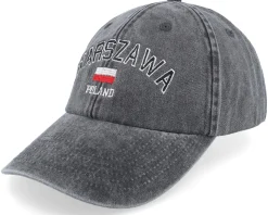 Warszawa Poland Washed Red Dad Cap - Iconic