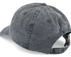 Washed Black Dad Cap With Embroidery - Beechfield