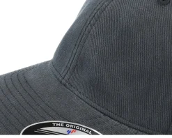 Washed Cotton Dad Cap Black Flexfit - Flexfit