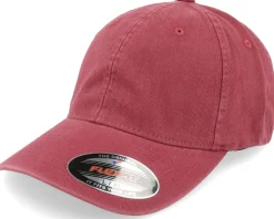 Washed Cotton Dad Cap Maroon Flexfit - Flexfit