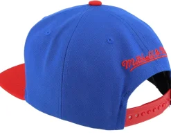 Washington Capitals Vintage Script Blue/Red Snapback - Mitchell & Ness