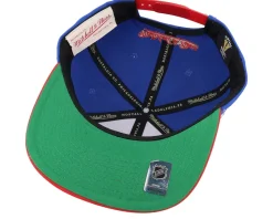 Washington Capitals Vintage Script Blue/Red Snapback - Mitchell & Ness