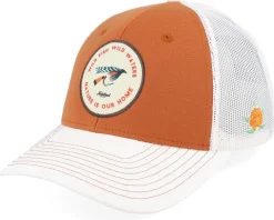 Waters Low Hooked Cap Burnt Orange/White Trucker - SQRTN