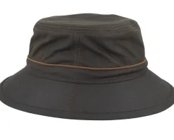 Waxed Cotton Brown Bucket - Stetson