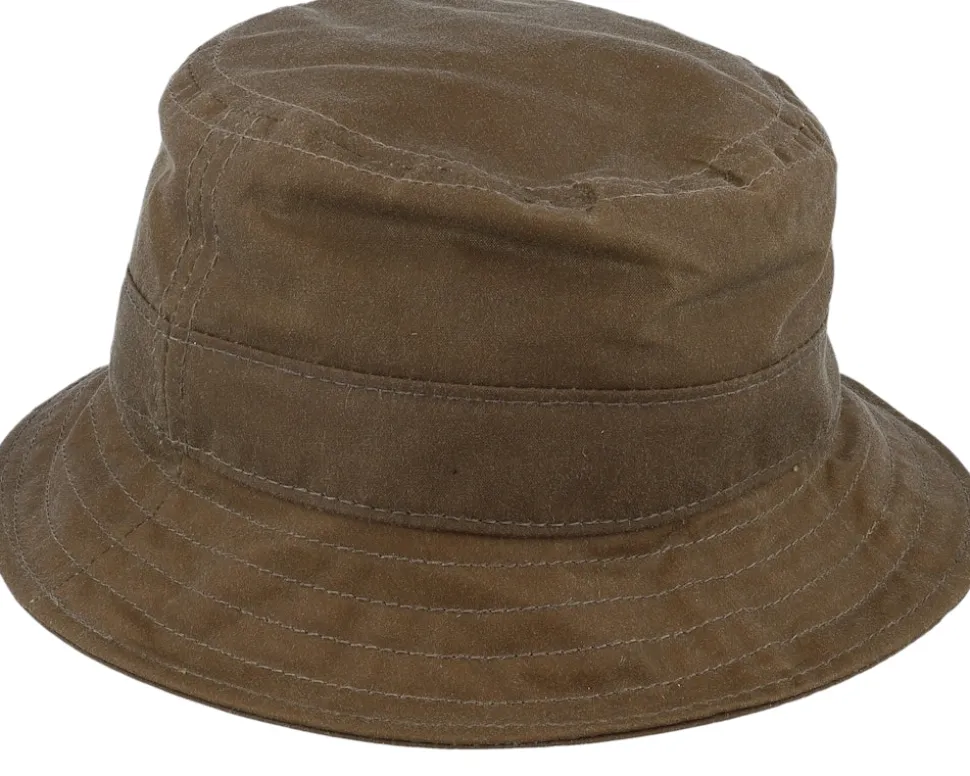 Waxed Organic Cotton Brown Bucket - Stetson