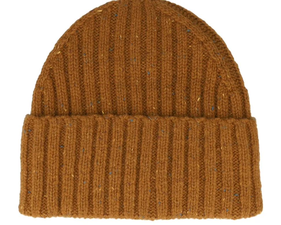 Wells Fleck Rib Beanie Dark Ochre Cuff - Les Deux