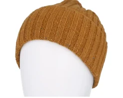 Wells Fleck Rib Beanie Dark Ochre Cuff - Les Deux