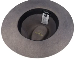 Wesley Grey Worn Wash Fedora - Brixton