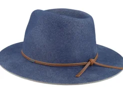 Wesley Ombre Blue Worn Wash Fedora - Brixton