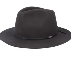 Wesley Packable Washed Black Xl Fedora - Brixton
