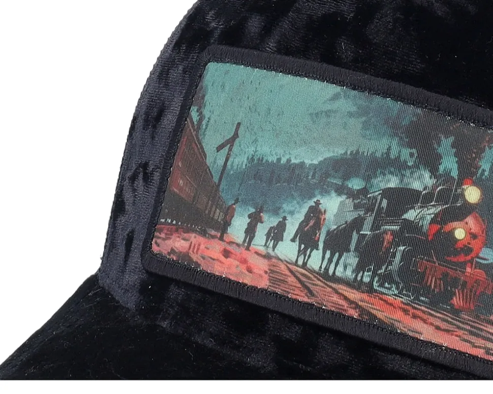 Western Outlaws & Cowboys Velvet Black Trucker - Calza Pennello