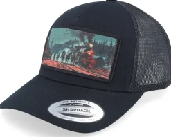 Western Outlaws & Cowboys Black A-Frame Trucker - Iconic