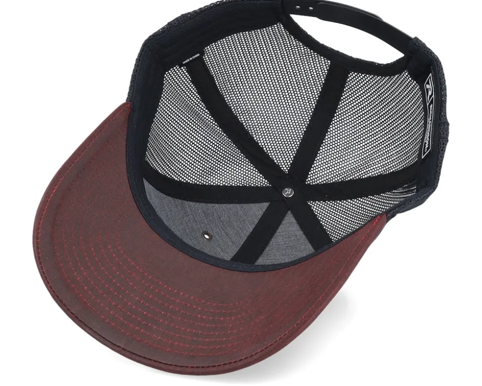 112wf Fremont Split Burgundy/Black Trucker - Richardson