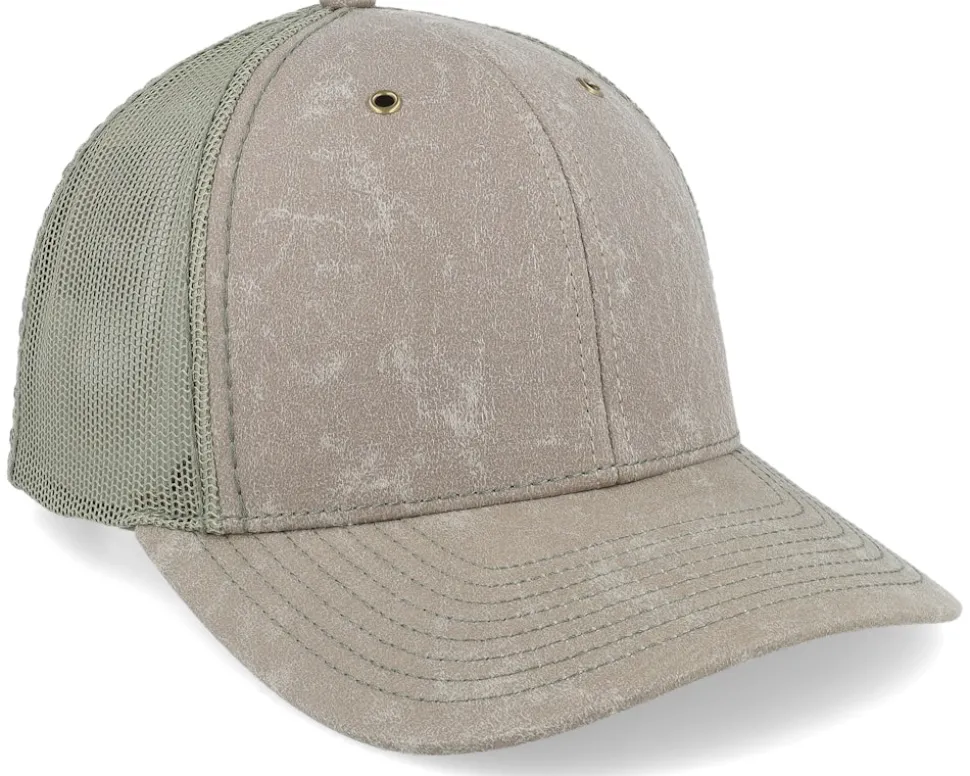 112wf Fremont Split Khaki/Loden Trucker - Richardson