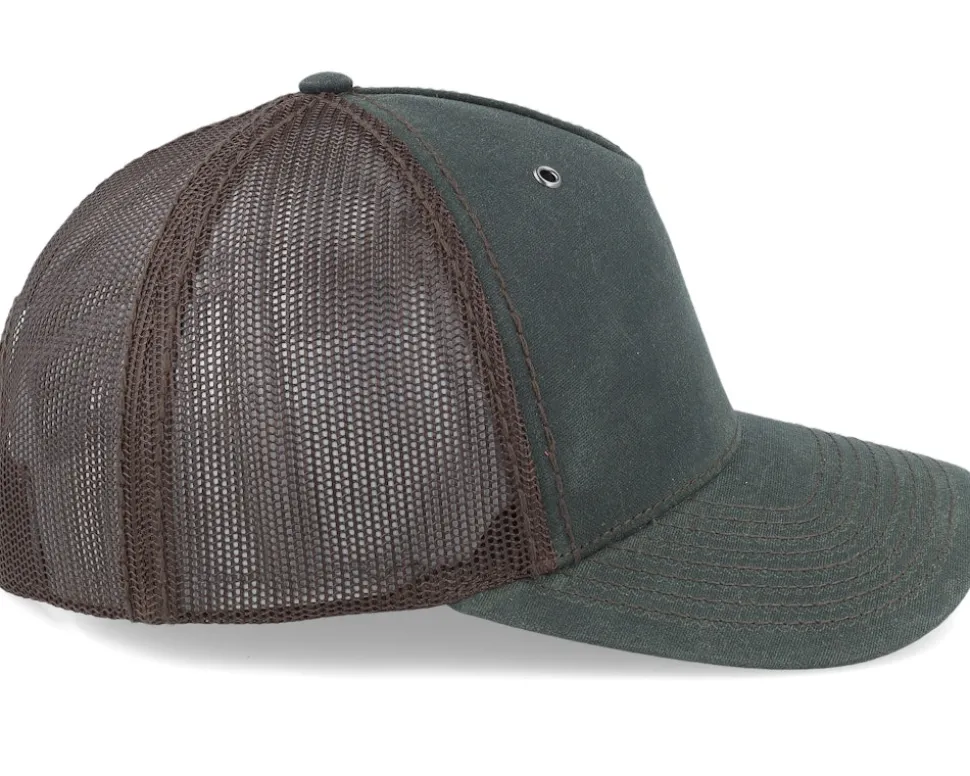112wh Hawthorne Split Dark Olive/Coffee Trucker - Richardson
