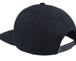 Whaler 6 Panel Crest Cap Black Snapback - Herschel