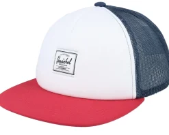 Whaler Mesh White/Peacoat Navy/Red Trucker - Herschel