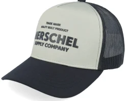Whaler Tall Mesh Shop Cap Black/Abbey Stone A-Frame Trucker - Herschel