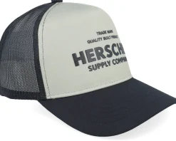 Whaler Tall Mesh Shop Cap Black/Abbey Stone A-Frame Trucker - Herschel