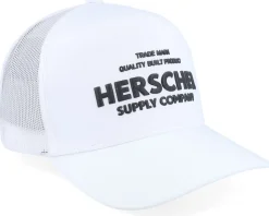 Whaler Tall Mesh Shop Cap White Trucker - Herschel