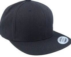 White Fish Hook Logo Black Snapback - Skillfish
