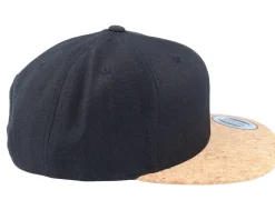 White Fish Hook Logo Black/Cork Snapback - Skillfish