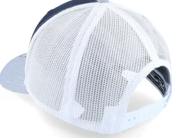 White Fish Hook Logo Navy/White/Heather Trucker - Skillfish